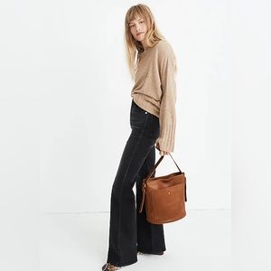 Madewell The Transport Bucket Tote English Saddle Brown Cognac Leather Bag